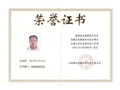 Team Member of National  Technical Committee