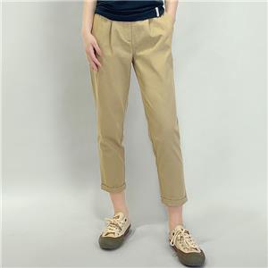 100% Cotton Twill Slope Pocket Ankle-length Trousers