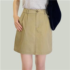 Pleated Elastic Waist Skirt