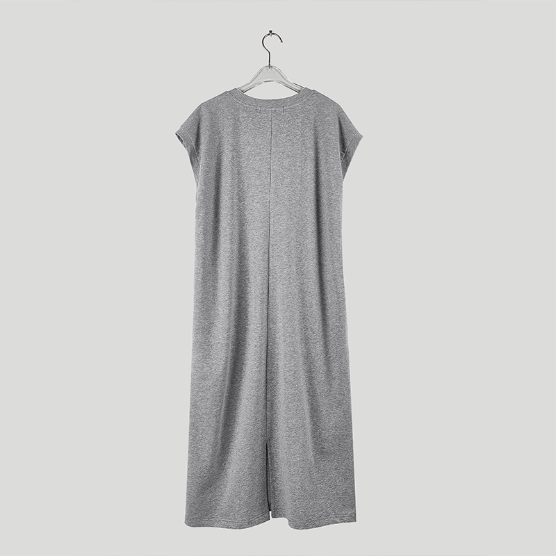 grey jersey long dress