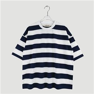 wide stripe short sleeve shirts