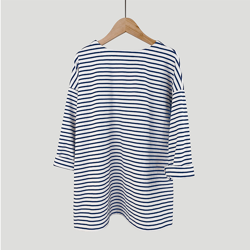 stripe jersey Long sleeve T shirts