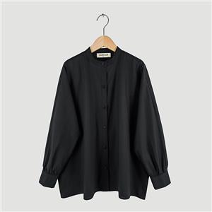 black stand collar blouse