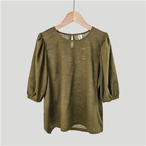 elastic sleeve blouse