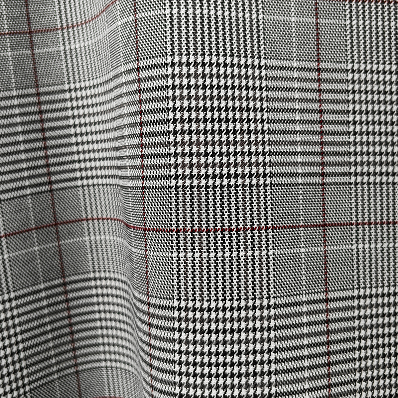 label collar check fabric jackets