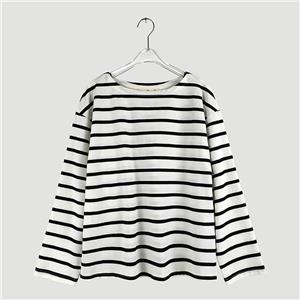 stripe long sleeve O neck shirts