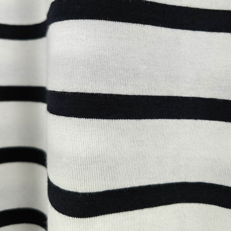 stripe long sleeve O neck shirts