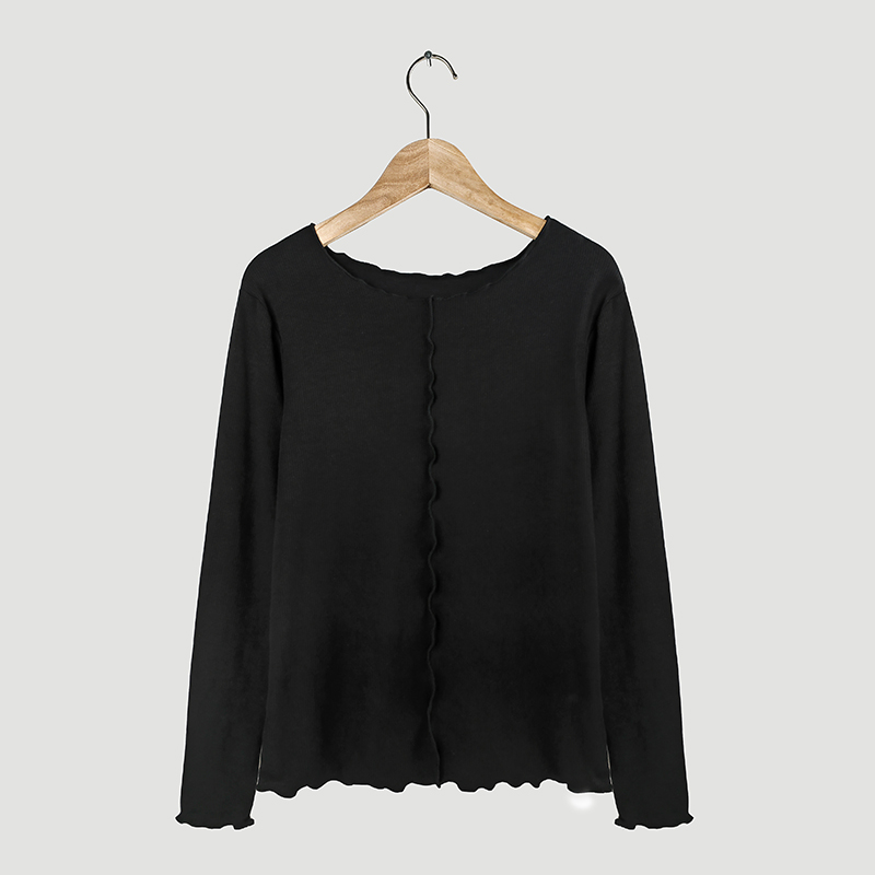 rib knit long sleve jersey .