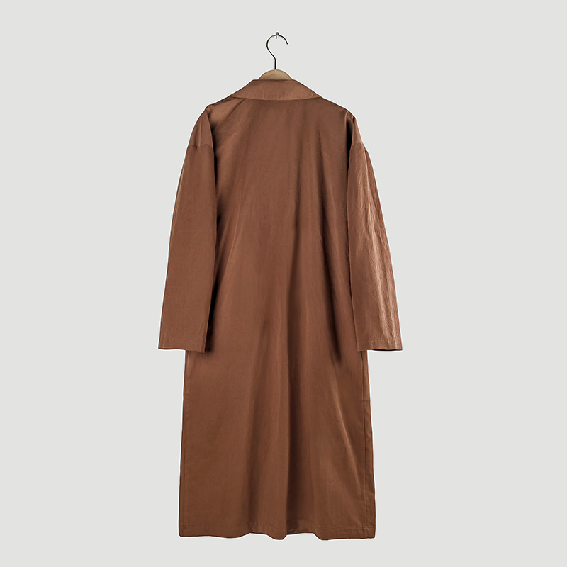 long brown button opening jacket