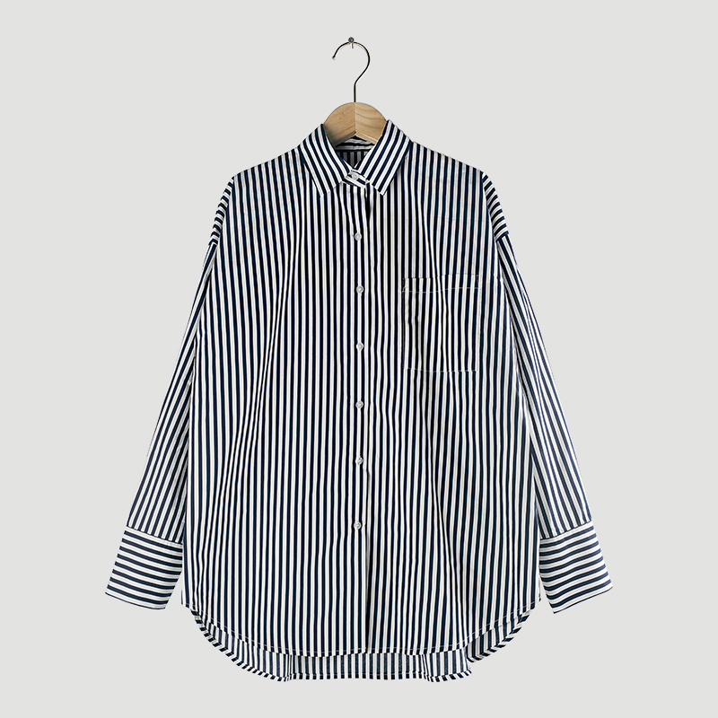 stripe long sleeve blouse