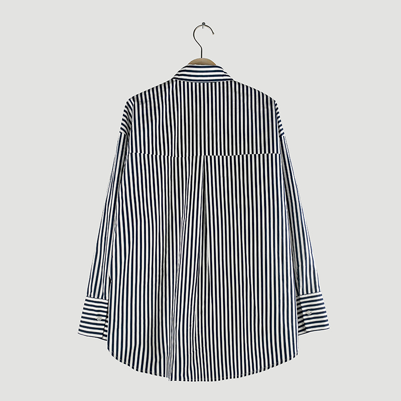 stripe long sleeve blouse