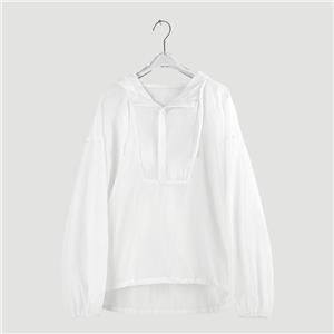 sun protection white summer blouse