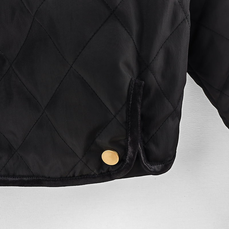 down jacket with golden button