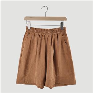 brown shorts with elastic waist