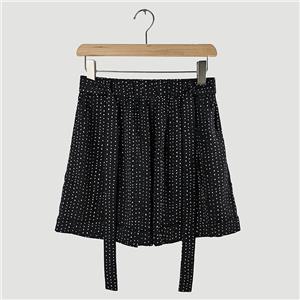 black dots print polyester shorts