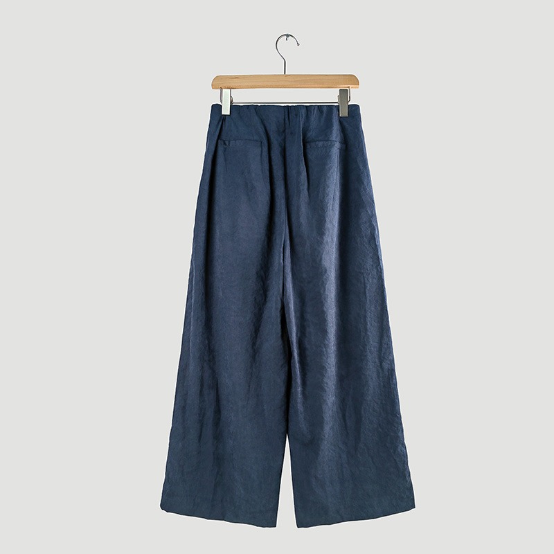 blue loose-fit long pants