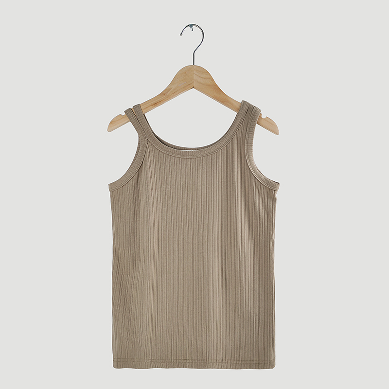 elastic rib tanktop