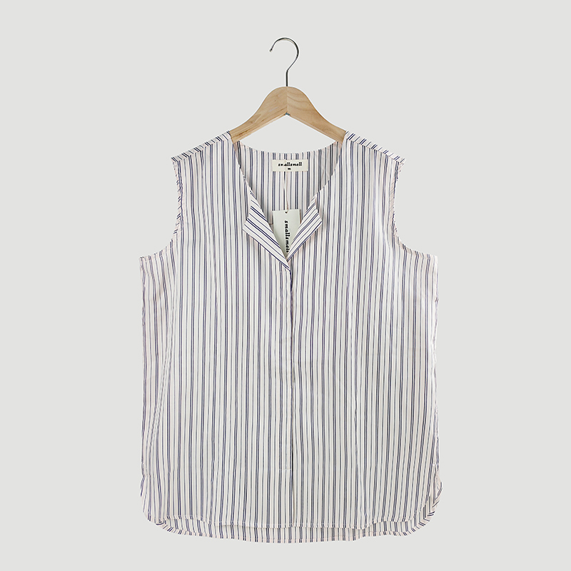 stripe sleeveless tops