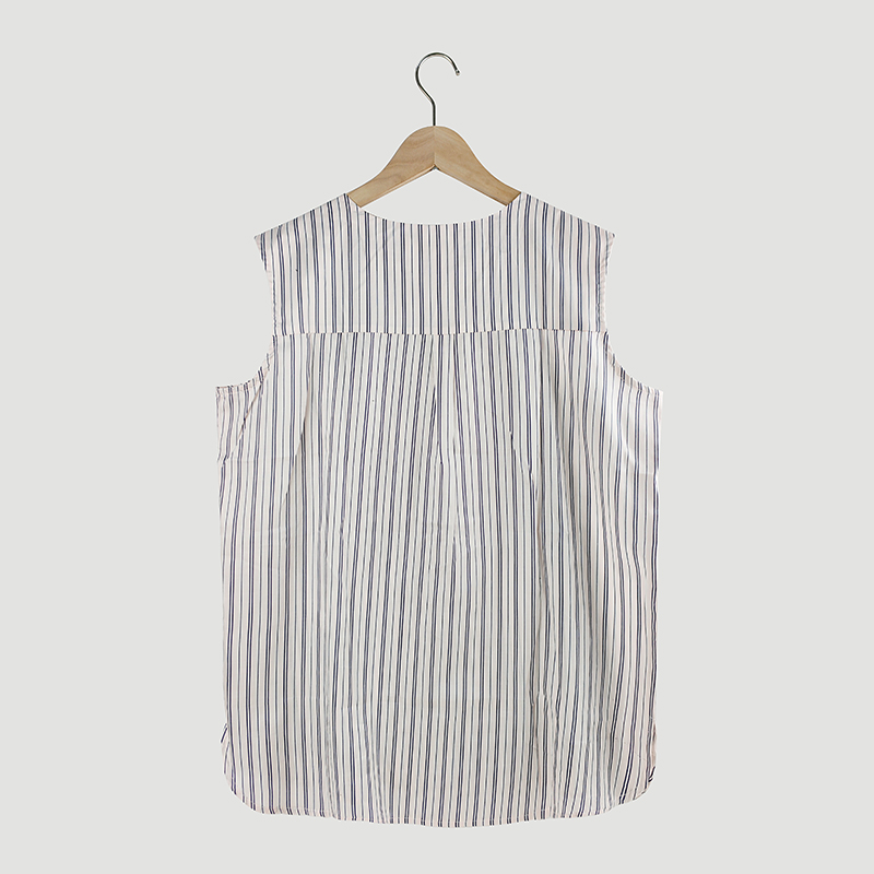 stripe sleeveless tops