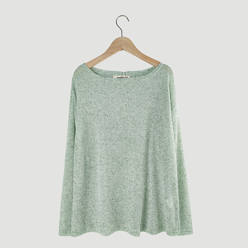 Supply light green knit long sleeve shirts Wholesale Factory DongGuan