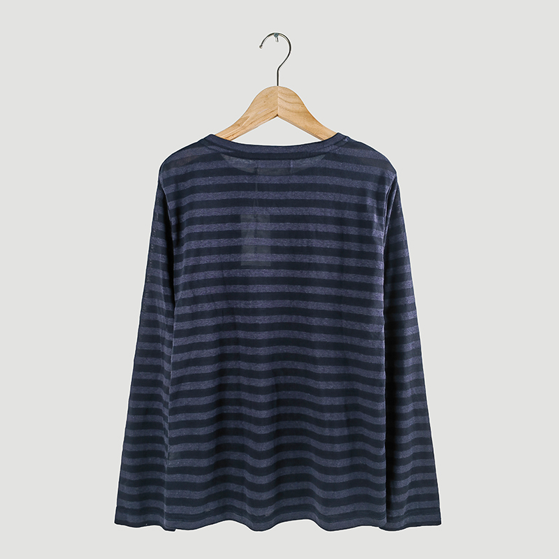 stripe O neck T shirts