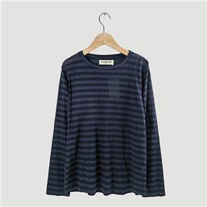 stripe O neck T shirts