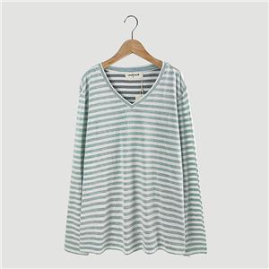 stripe V-neck shirts