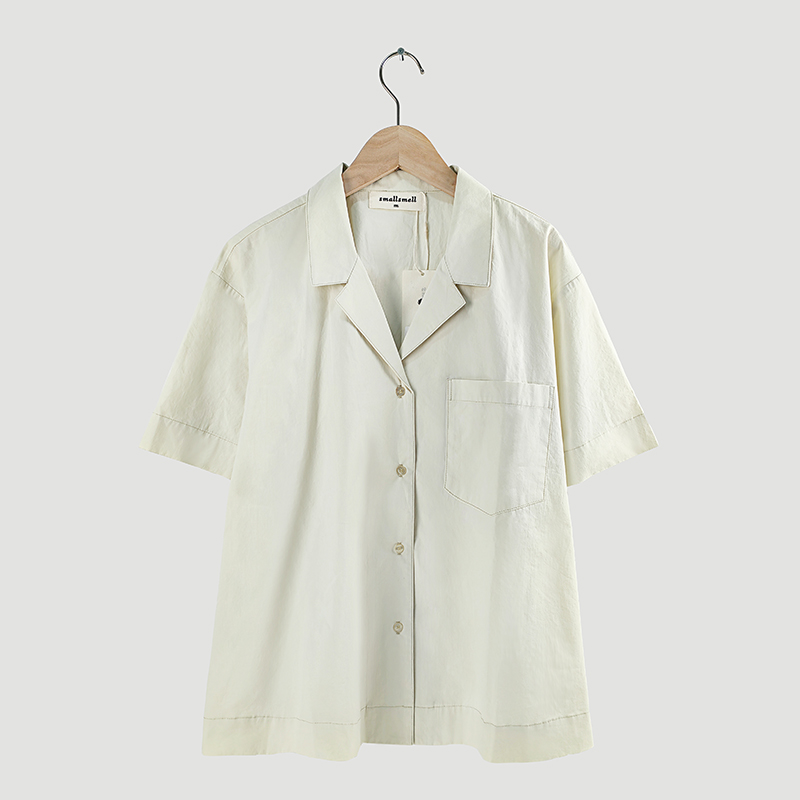 short sleeve label collar shirts