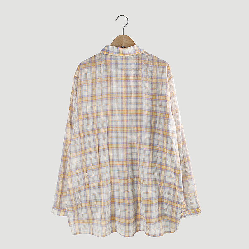 light check cotton blouse