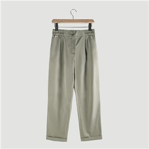 elastic waist cotton pants