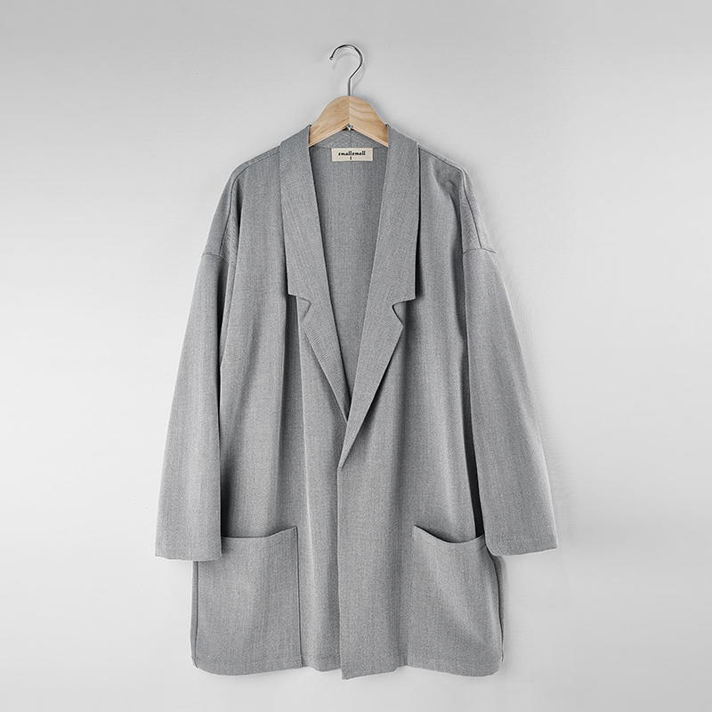 twill grey blazer