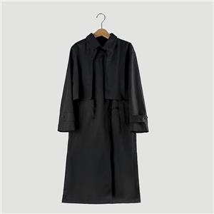 black two-piece long jacket