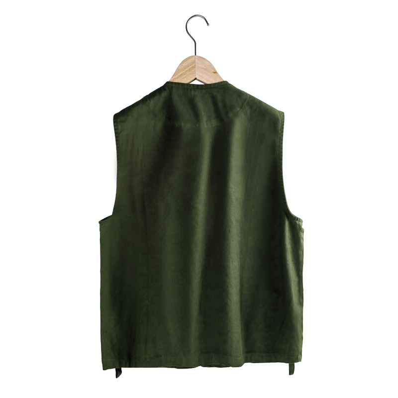 dark khaki cotton vest