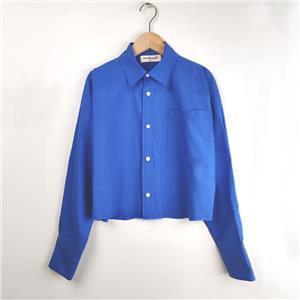 bright blue blouse