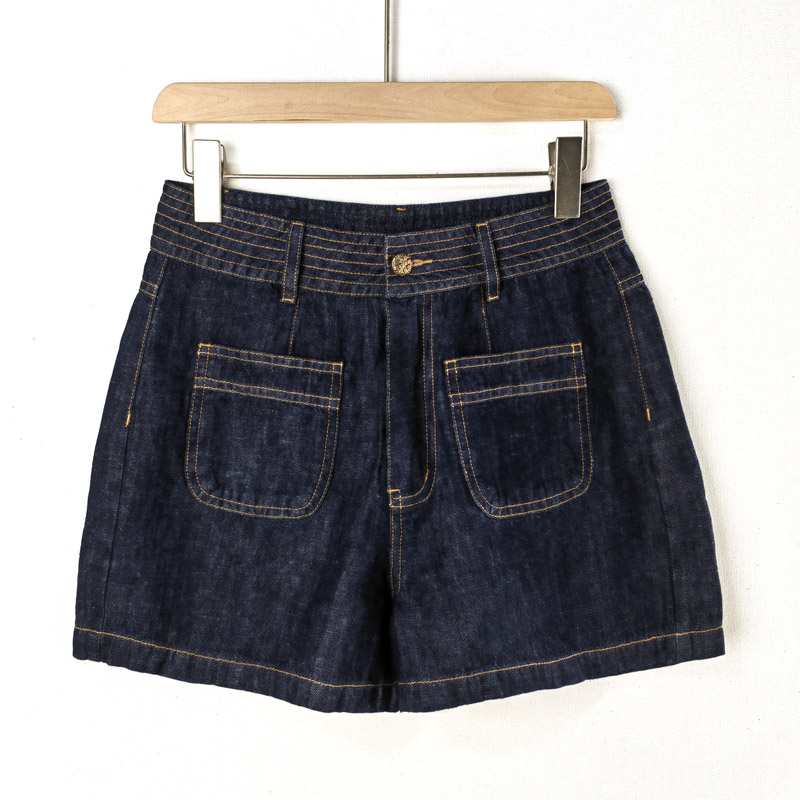 black shorts denim blue