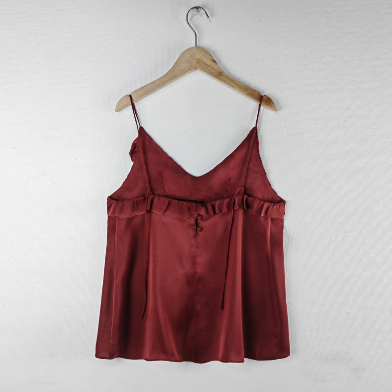 garnet ruffle tank top