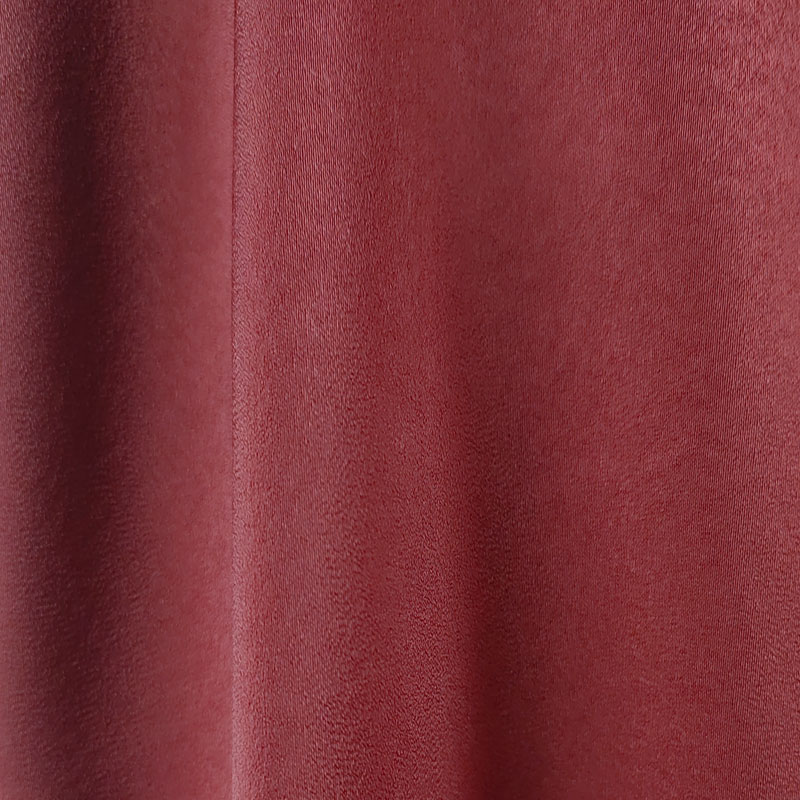 satin ruffle garnet blouse