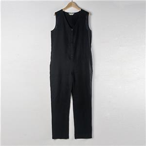 sleeveless buttondown Jumpsuit