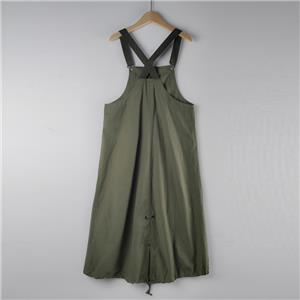 strap khaki long dress