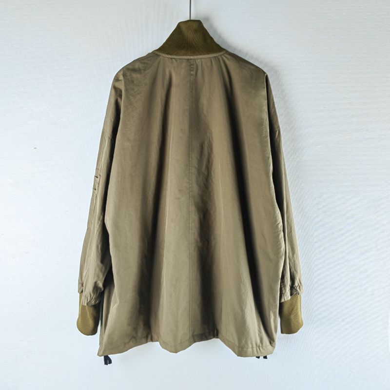 long zipper down draw-string jacket coat