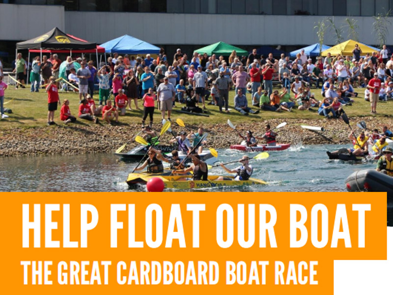 捐赠一场精彩的纸板赛艇比赛