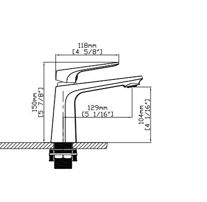 Grifo de lavabo pequeño para baño de acero inoxidable 304