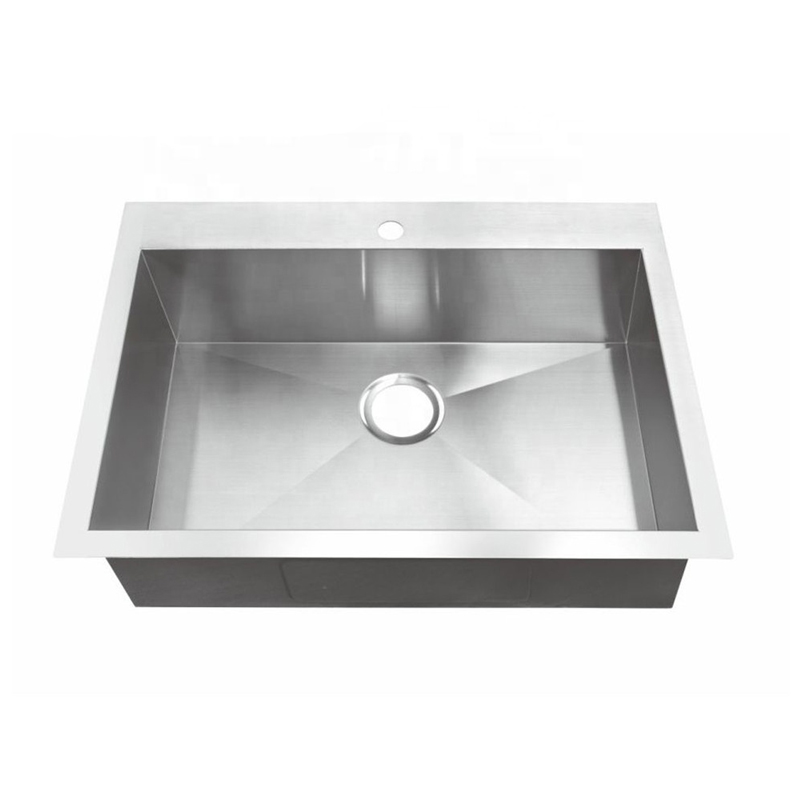 商业嵌入式水槽易于安装手工顶部水槽