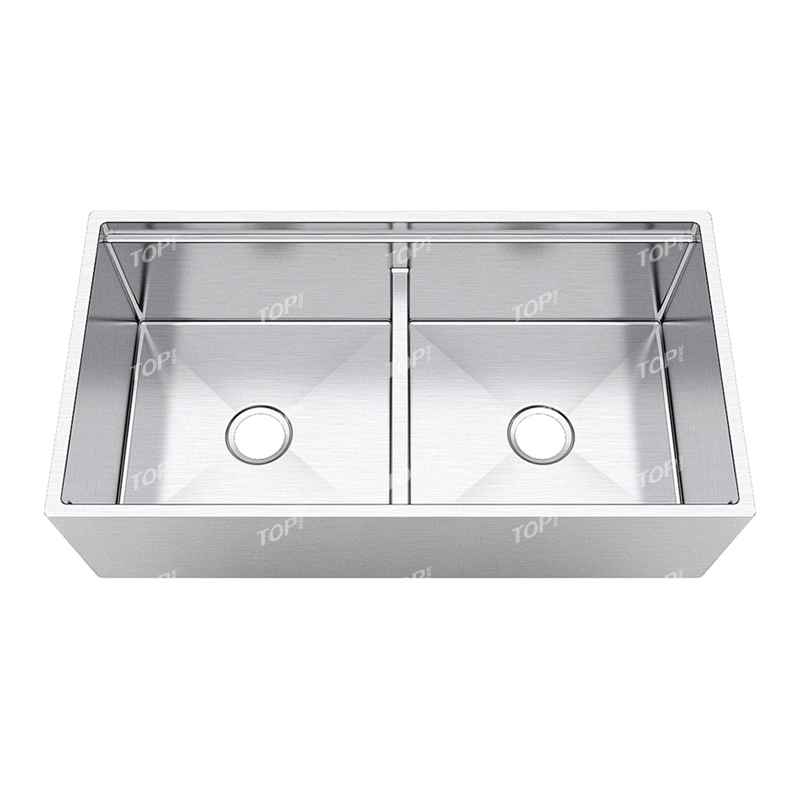 All-in-one Apron 60/40 Double Bowl Farm Kitchen Sink