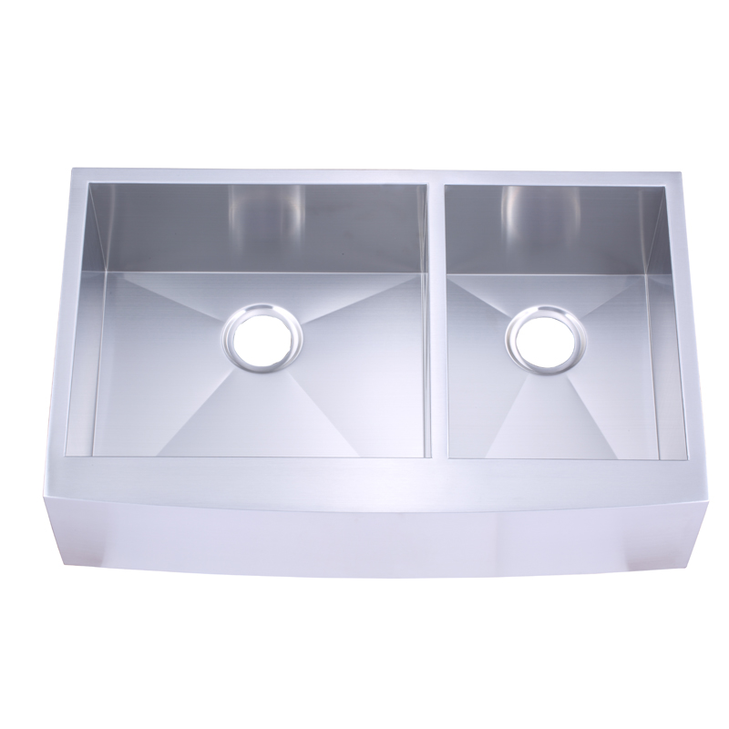 Stainless Steel Apron Front Commercial Double Bowl Sink