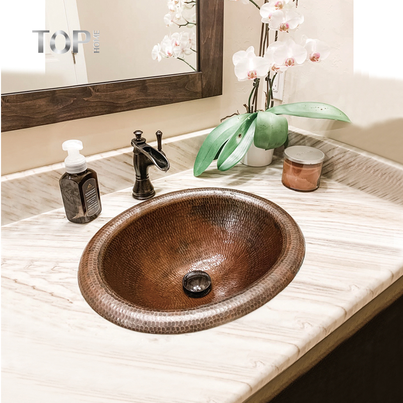 High Quality Round Brass Copper Washbasin Bathroom Hand Wash Small Basin Sinks