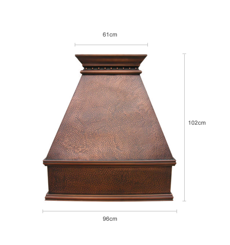 Novel Design Hand Crafted Antique Wall Mounted Kitchen Copper Range Hood Cover