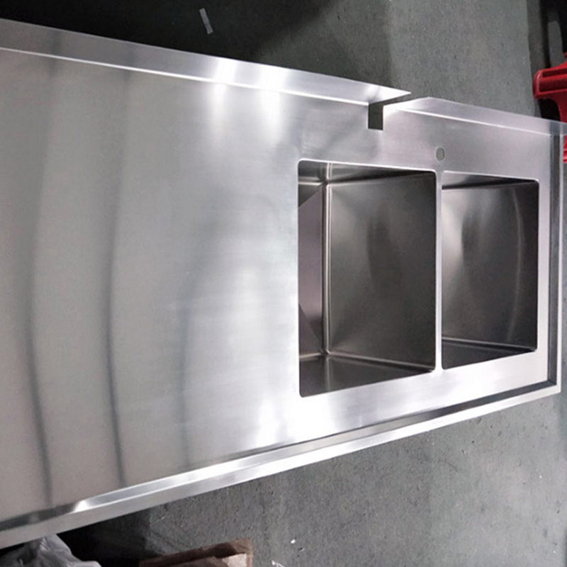 Bồn rửa tiện ích bằng thép không gỉ có bệ thoát nước