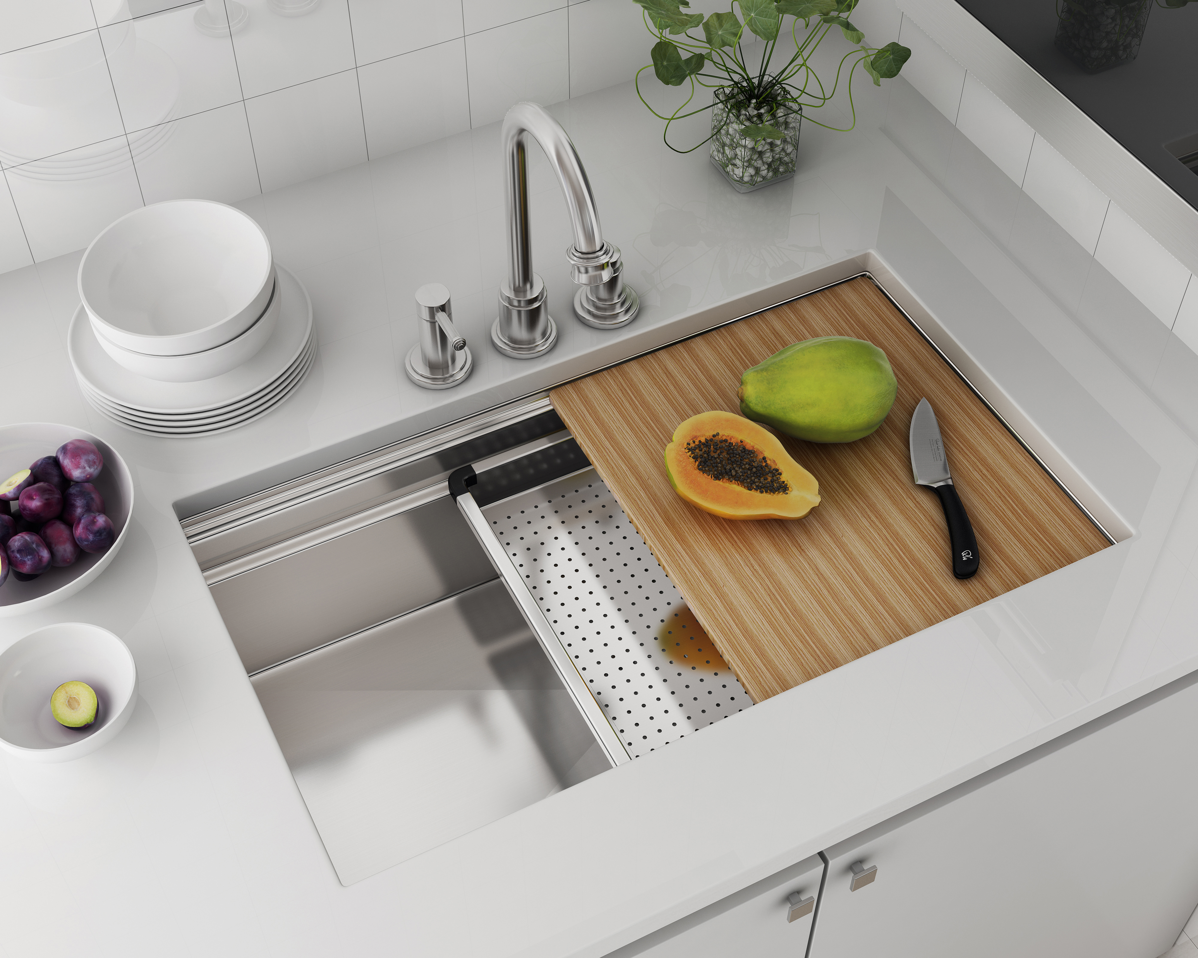 Các cách lắp đặt bồn rửa âm