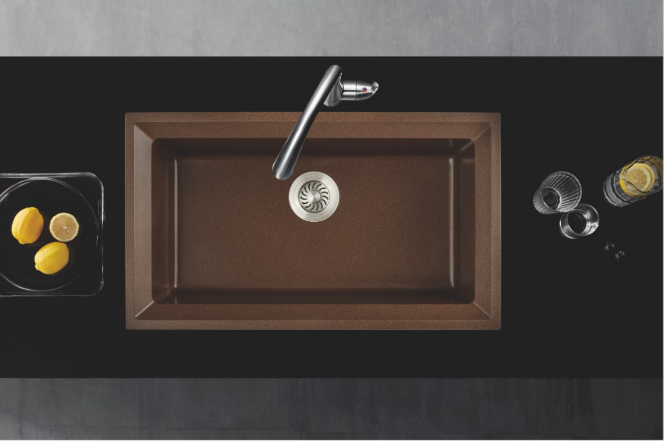 7845 Chậu rửa bát bằng đá granit composite lắp âm Chậu rửa bát một ngăn bằng đá granit composite lắp âm Chậu rửa bát một ngăn bằng đá granit composite lắp âm